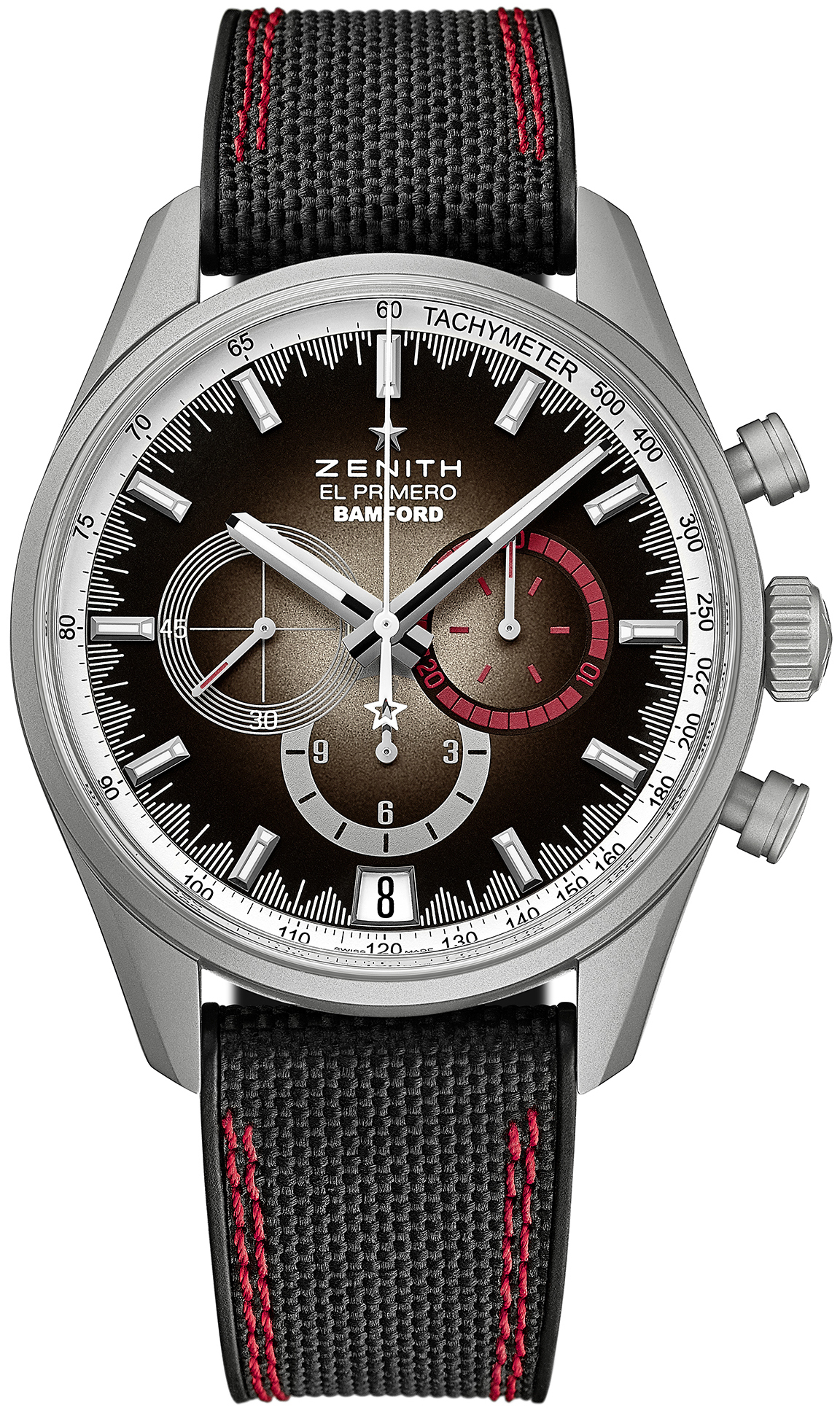 Zenith Herrklocka 03.2082.400-02.R830 El Primero Brun/Gummi Ø42 mm - Zenith