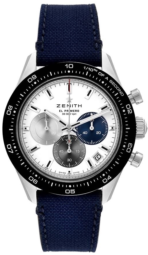 Zenith Herrklocka 03.3100.3600-69.C823 El Primero Vit/Gummi Ø41 mm - Zenith