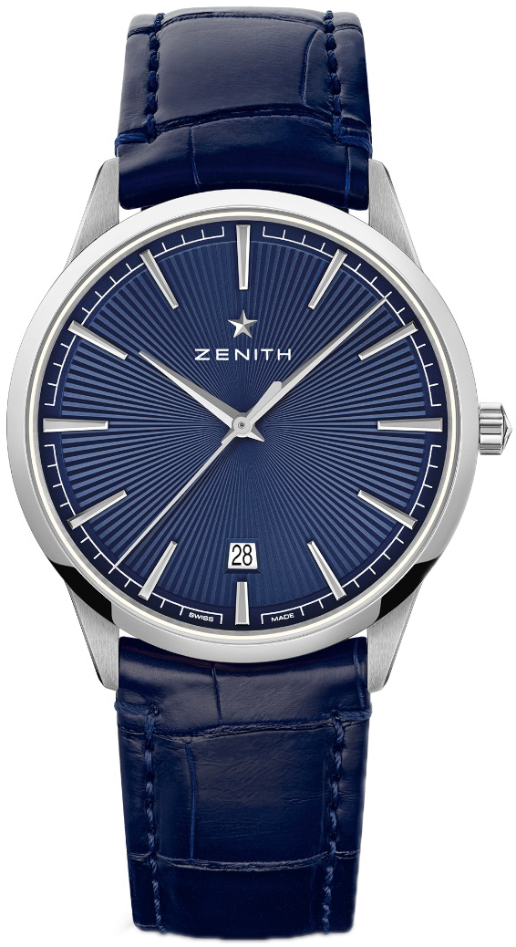 Zenith Herrklocka 03.3100.670-02.C922 Elite Classic Blå/Gummi Ø40.5 - Zenith
