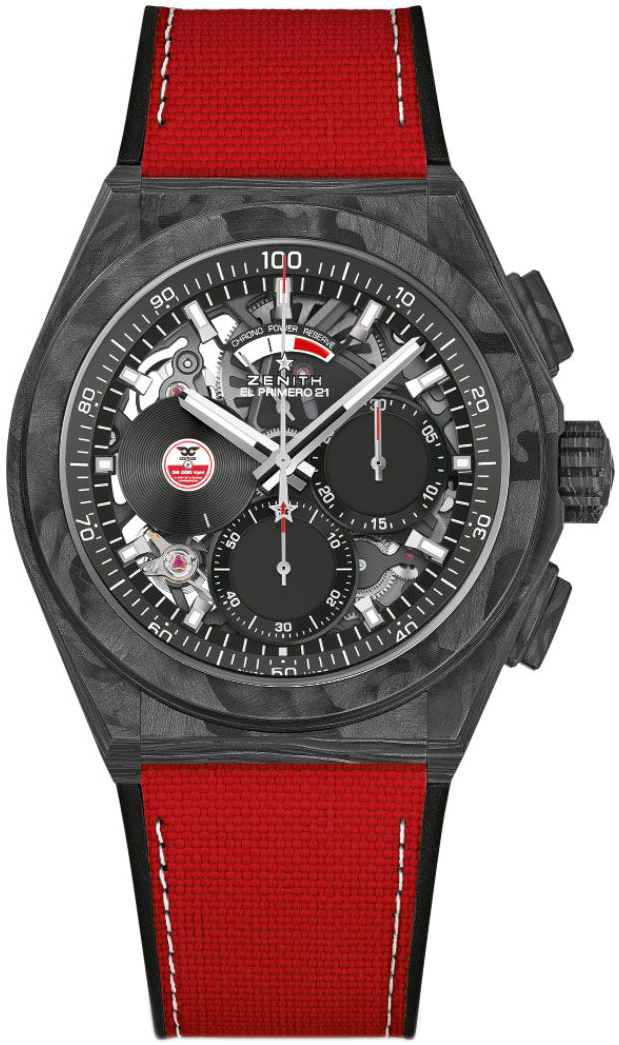 Zenith Herrklocka 10.9001.9004-99.R941 El Primero Svart/Gummi Ø44 mm - Zenith