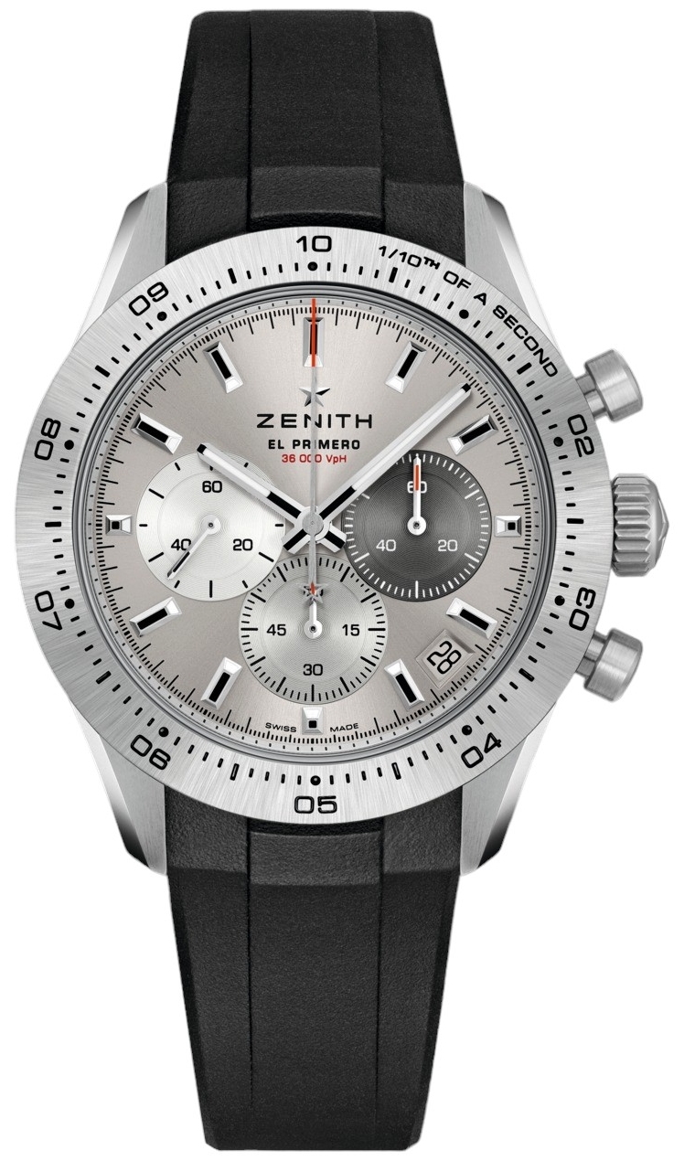 Zenith Herrklocka 95.3100.3600-39.R951 Chronomaster Sport Grå/Gummi - Zenith