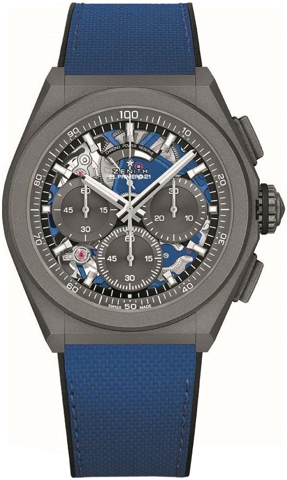 Zenith Herrklocka 97.9001.9004-81.R946 Defy El Primero Grå/Gummi - Zenith