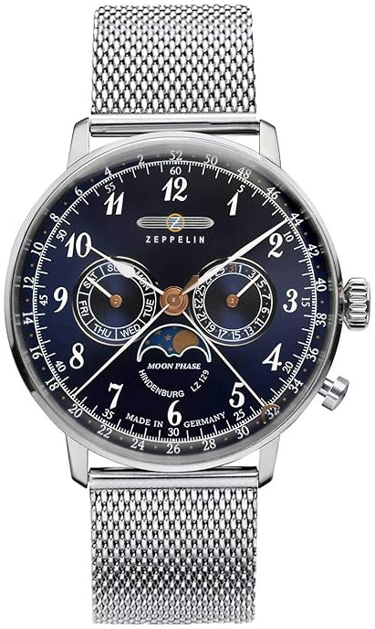 Zeppelin Herrklocka 7036M3 Hindenburg Blå/Stål Ø40 mm - Zeppelin