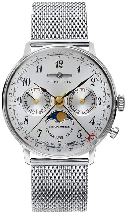 Zeppelin Damklocka 7037M1 Hindenburg Silverfärgad/Stål Ø36 mm