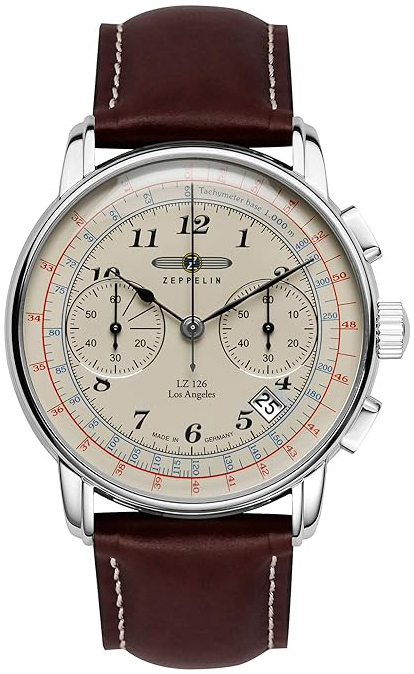 Zeppelin Herrklocka 76145 Los Angeles Beige/Läder Ø43 mm - Zeppelin