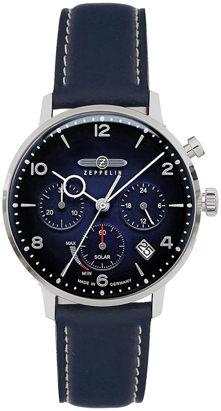Zeppelin Herrklocka 80863n Hindenburg Blå/Läder Ø41 mm - Zeppelin