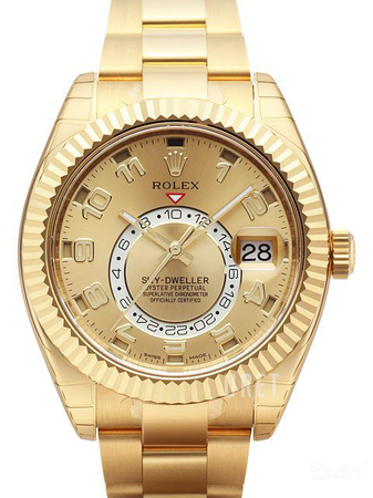 all gold rolex sky dweller